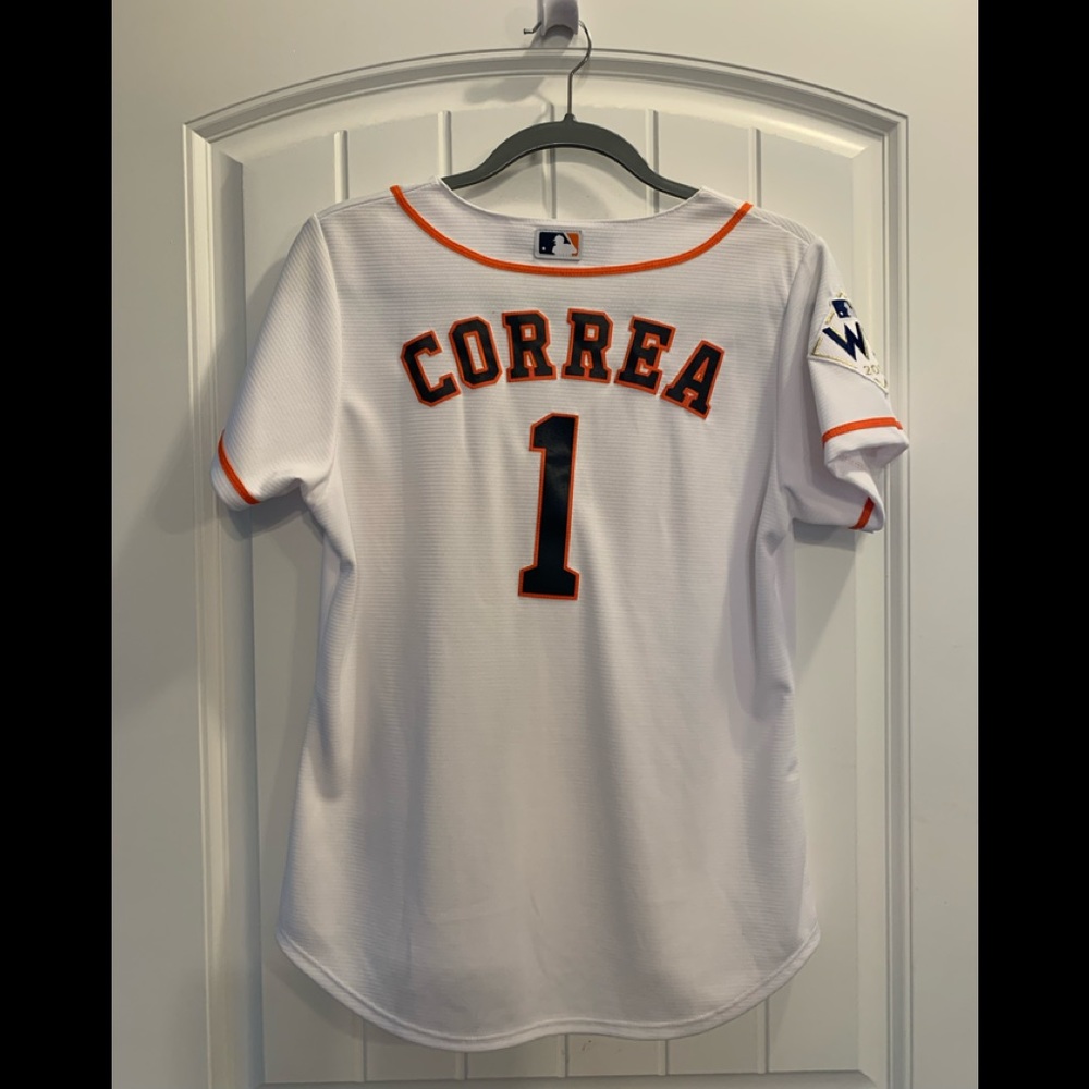 Ladies Astros Carlos Correa WS2017 jersey